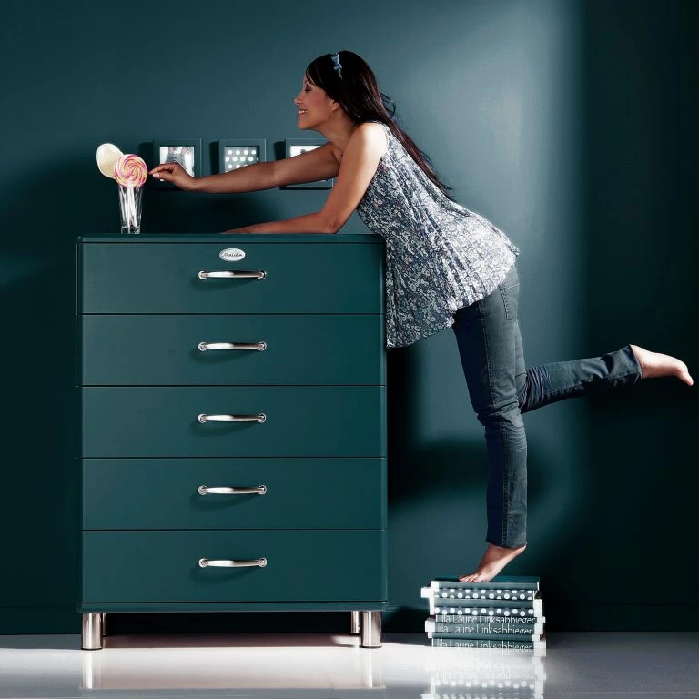 Loftscape Tenzo Commode Malibu VI – Bleu Pétrole / Chrome