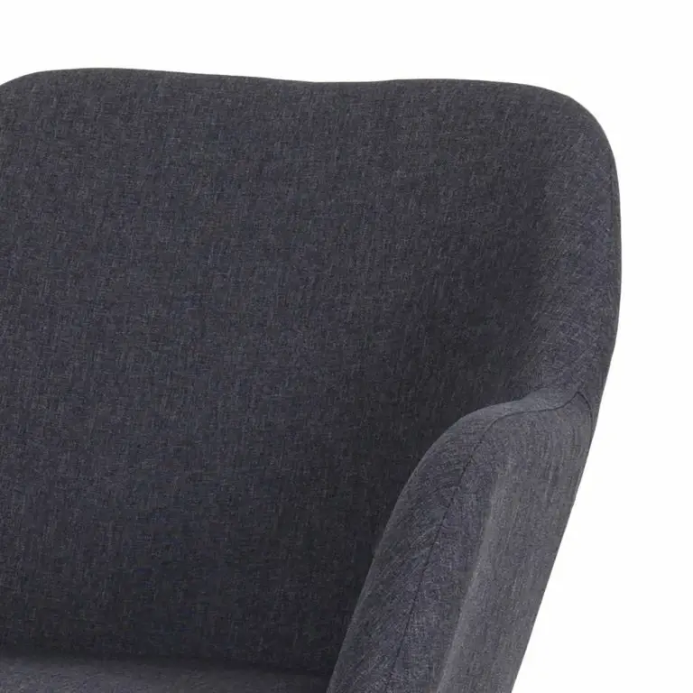 Loftscape Tenzo Rocking Chair Emma – Tissu / Chêne Massif – Anthracite / Chêne
