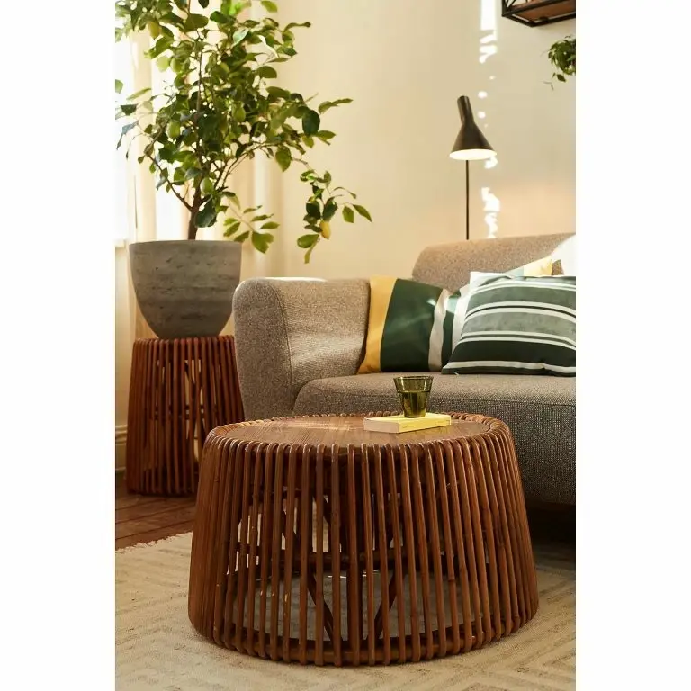 Loftscape Tom Tailor Bout De Canapé Perira I – Rotin / Teck Massif – Rotin / Teck