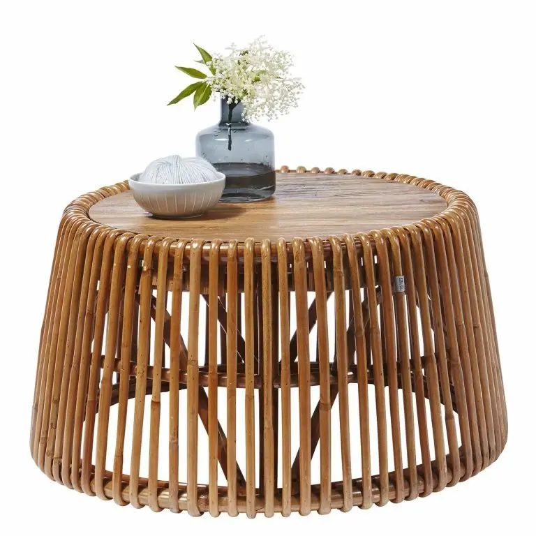 Loftscape Tom Tailor Bout De Canapé Perira II – Rotin / Teck Massif – Rotin / Teck