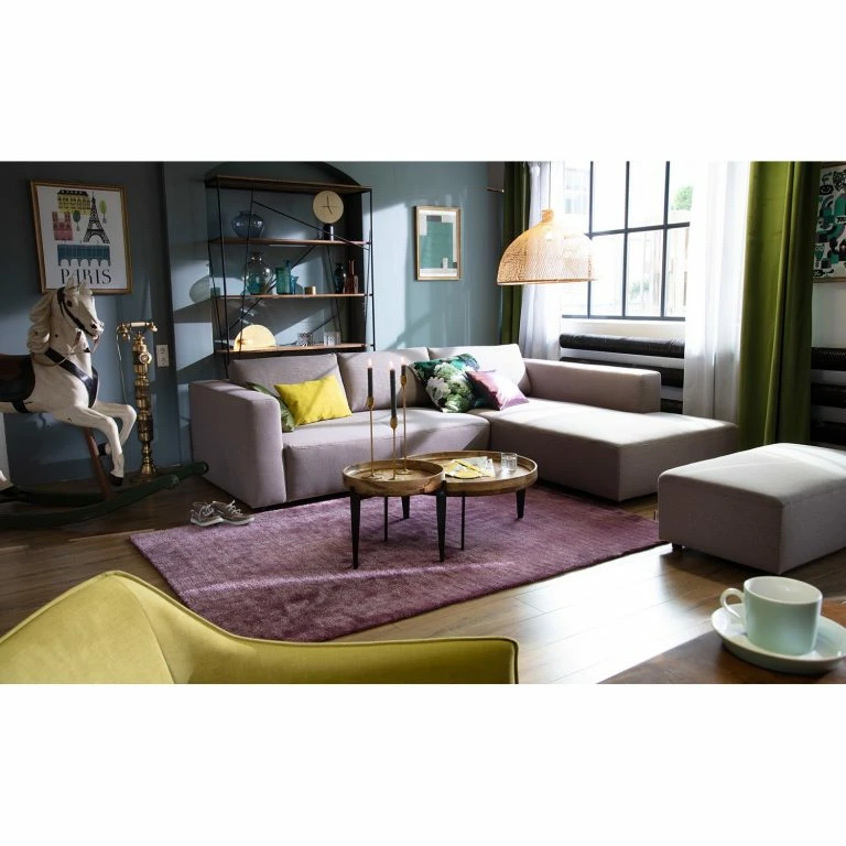 Loftscape Tom Tailor Bout De Canapé Richland II – Manguier Massif / Aluminium – Manguier / Noir