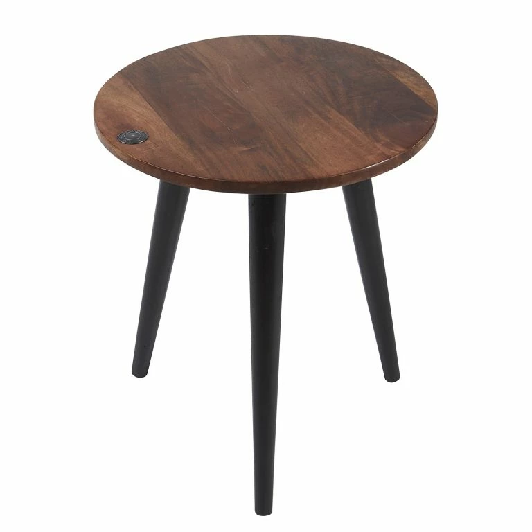 loftscape Tom Tailor Bout de canapé Saipina I – Manguier massif / Aluminium – Manguier / Noir