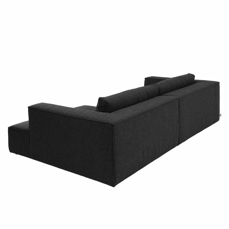 Loftscape Tom Tailor Canapé D’angle Big Cube Style – Tissu – Tissu TBO : 9 Anthrazite – Méridienne Courte à Droite (vue De Face)