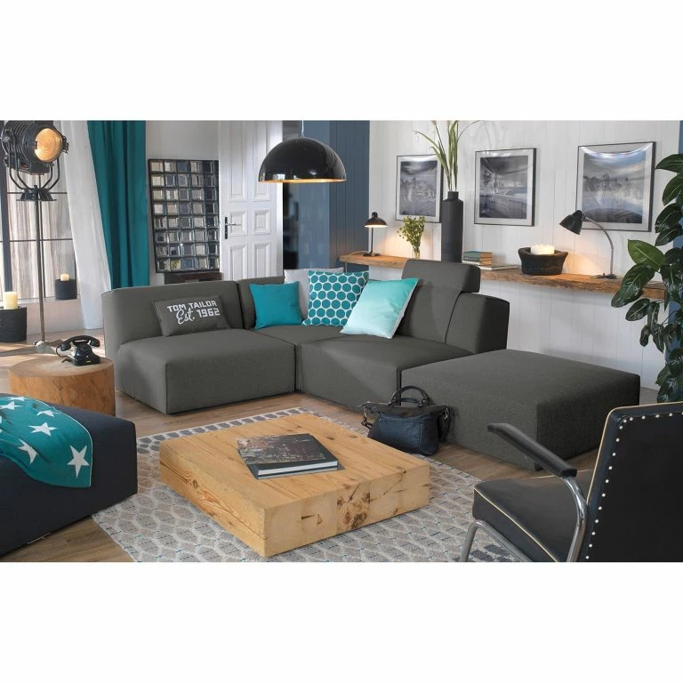 Loftscape Tom Tailor Canapé D’angle Elements IX – Tissu TBO : 19 Woven Grey