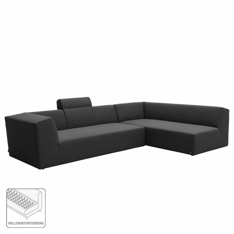 Loftscape Tom Tailor Canapé D’angle Elements VII – Lot De 2 – Tissu TBO : 9 Anthrazite