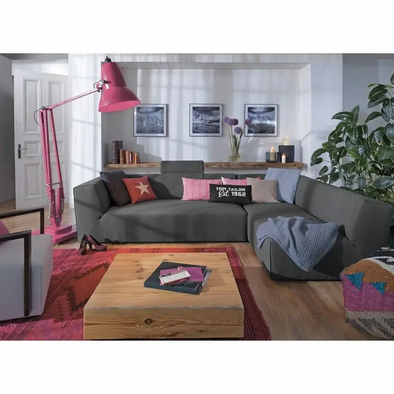 Loftscape Tom Tailor Canapé D’angle Elements VII – Lot De 2 – Tissu TBO : 9 Anthrazite