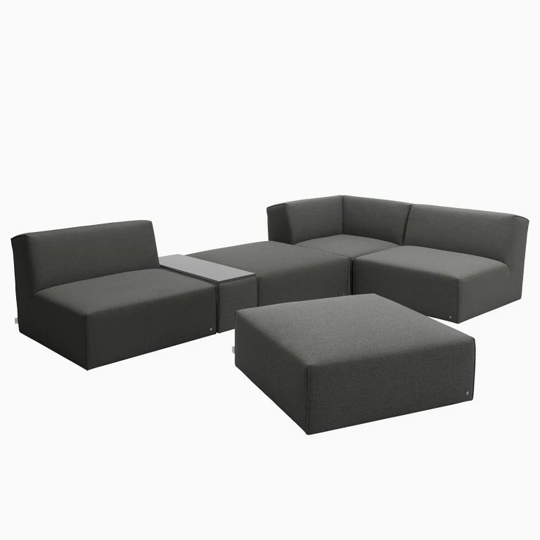 loftscape Tom Tailor Canapé d’angle Elements XI – Tissu TBO : 19 woven grey