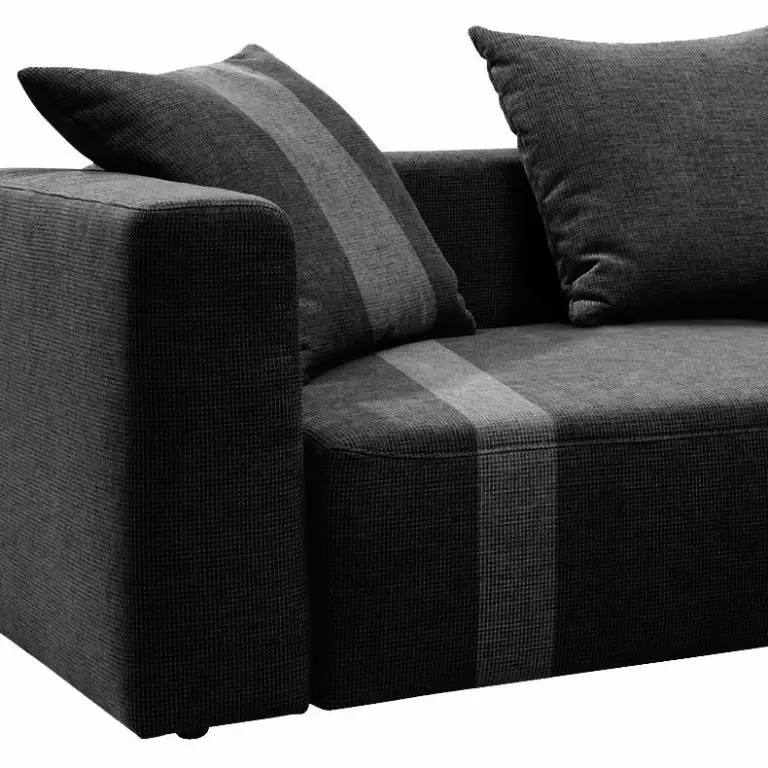Loftscape Tom Tailor Canapé D’angle Heaven Stripe – Noir / Gris – Sans Coussin