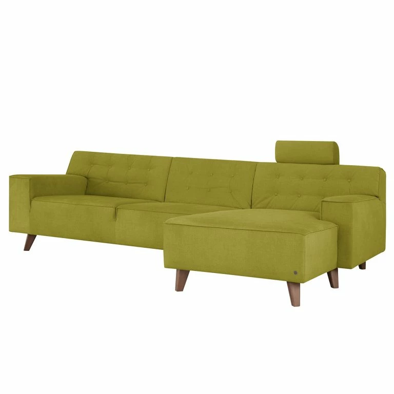 Loftscape Tom Tailor Canapé D’angle Nordic Chic III – Vert Pistache – Méridienne Courte à Droite (vue De Face)