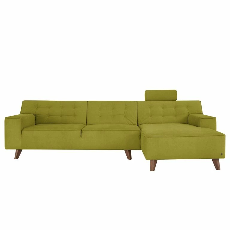 Loftscape Tom Tailor Canapé D’angle Nordic Chic III – Vert Pistache – Méridienne Courte à Droite (vue De Face)