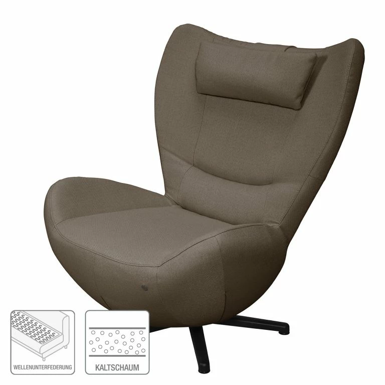 Loftscape Tom Tailor Fauteuil Tom Pure – Tissu – Tissu TBO : 12 Coconut Brown