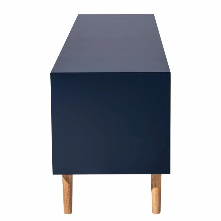 Loftscape Tom Tailor Meuble TV Color Box – Partiellement En Chêne Massif – Bleu Marine