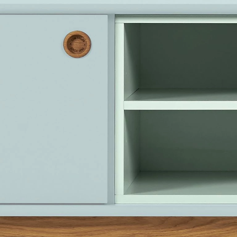 Loftscape Tom Tailor Meuble TV Color Box – Partiellement En Chêne Massif – Bleu Pastel