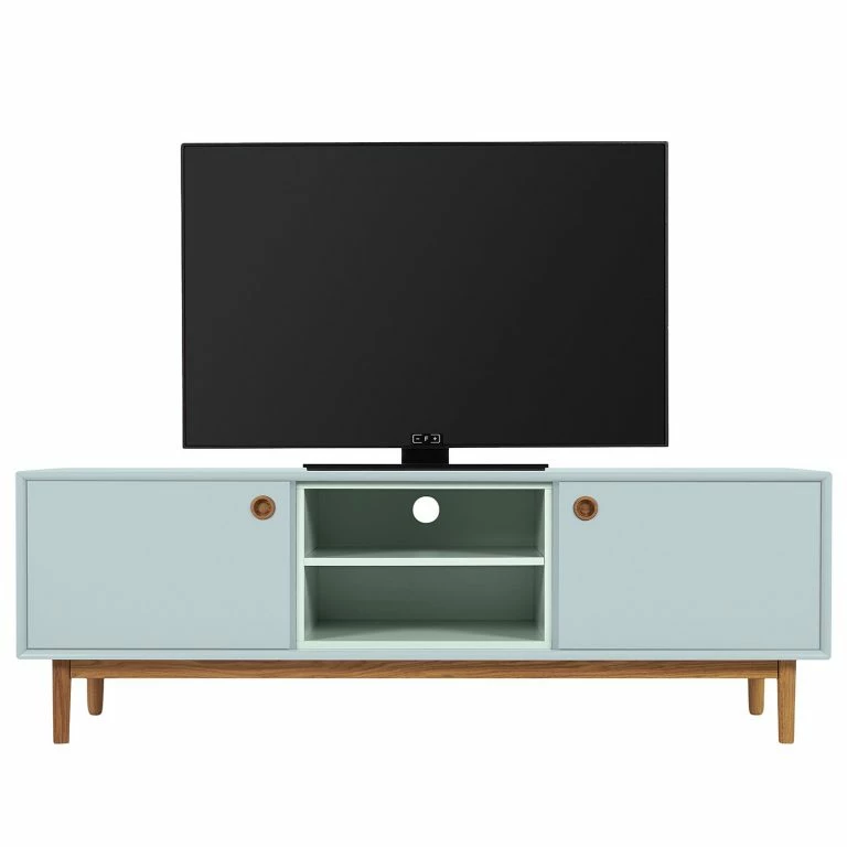 loftscape Tom Tailor Meuble TV Color Box – Partiellement en chêne massif – Bleu pastel