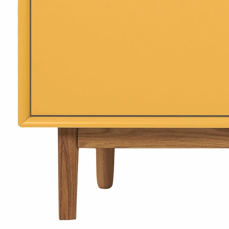 Loftscape Tom Tailor Meuble TV Color Box – Partiellement En Chêne Massif – Jaune Moutarde