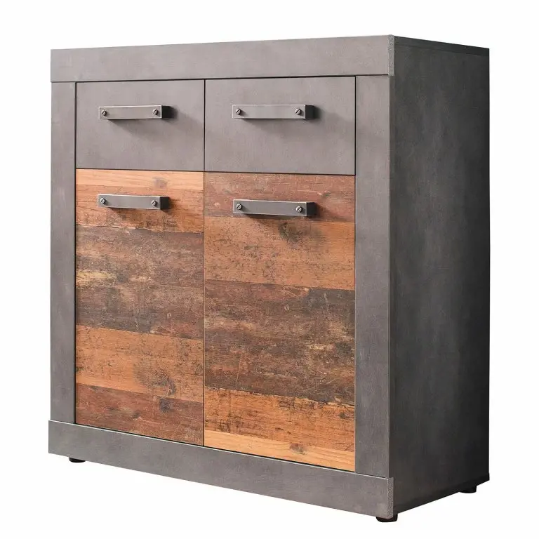 loftscape Trendteam Buffet Indy I – Imitation bois recyclé / Anthracite