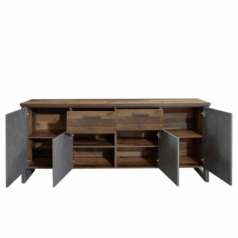 Loftscape Trendteam Buffet Prime – Imitation Pin Recyclé / Anthracite