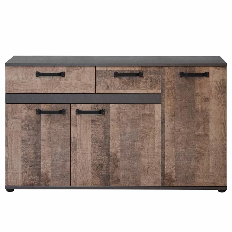 Loftscape Trendteam Buffet Stripe – Imitation Bois Recyclé / Gris