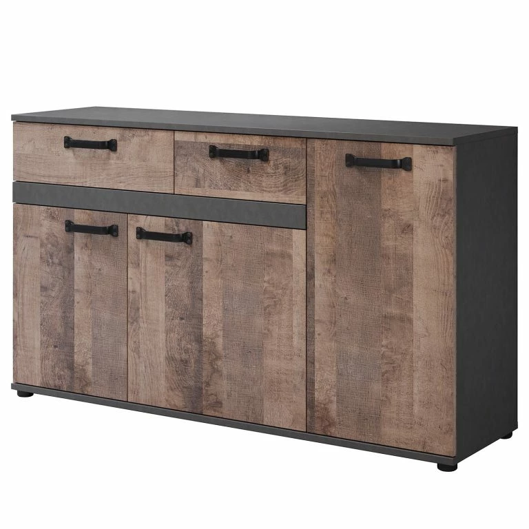 loftscape Trendteam Buffet Stripe – Imitation bois recyclé / Gris