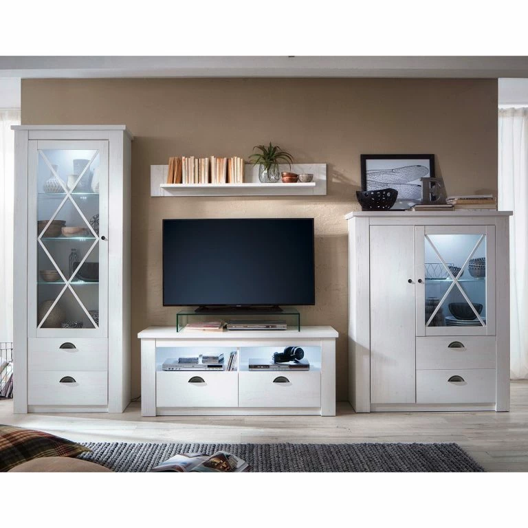 Loftscape Trendteam Meuble TV Georgia – Imitation Pin Blanc