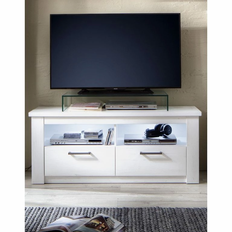 Loftscape Trendteam Meuble TV Georgia – Imitation Pin Blanc