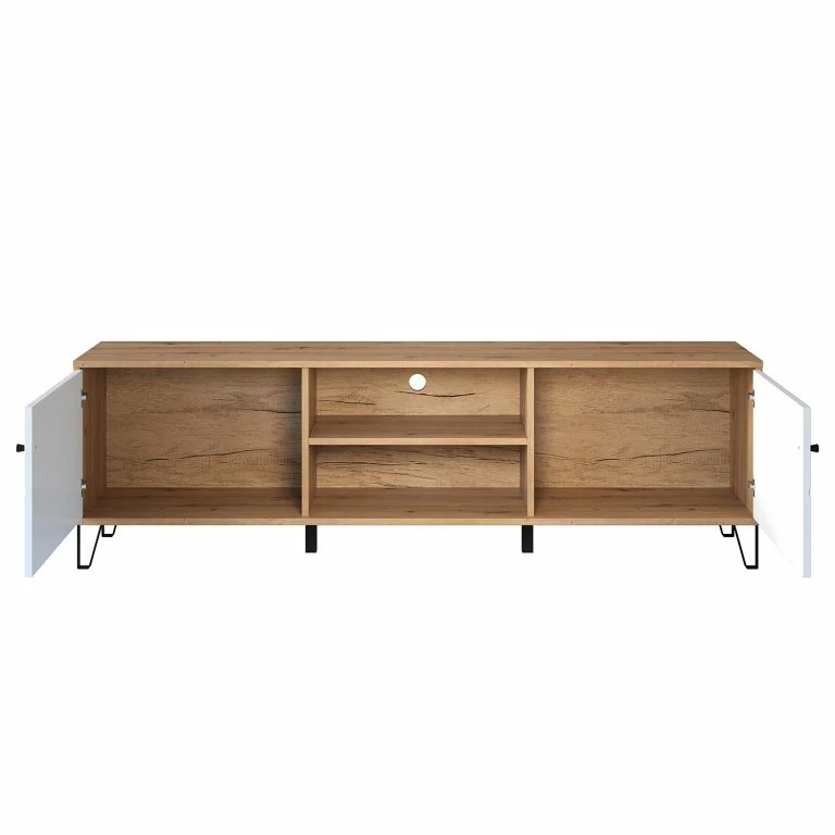 Loftscape Trendteam Meuble TV Touch II – Imitation Chêne Artisan / Blanc