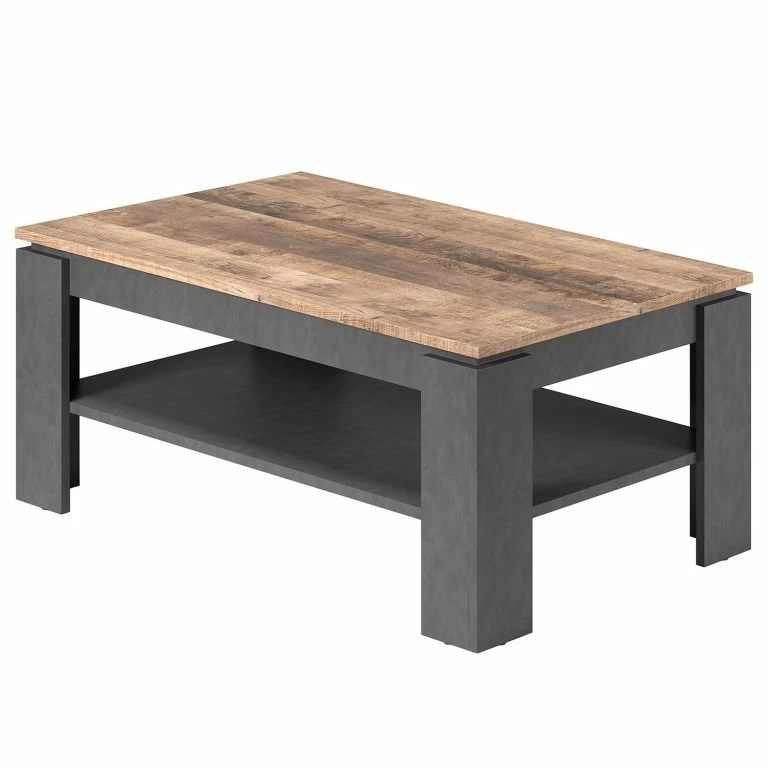 loftscape Trendteam Table basse Universal I – Anthracite / Imitation chêne