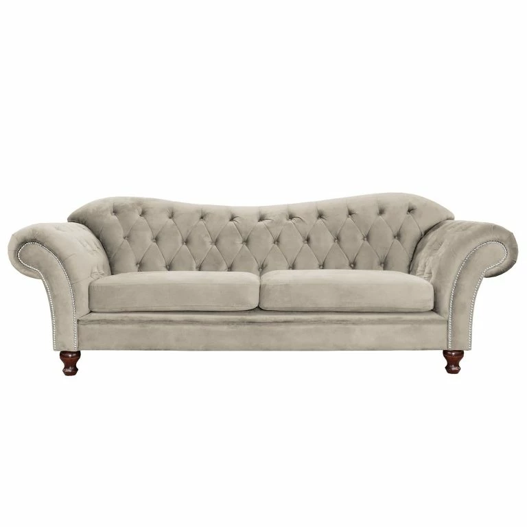 Loftscape Velvet Studio Grand Canapé Iriona – Microfibre – Blanc Suédois