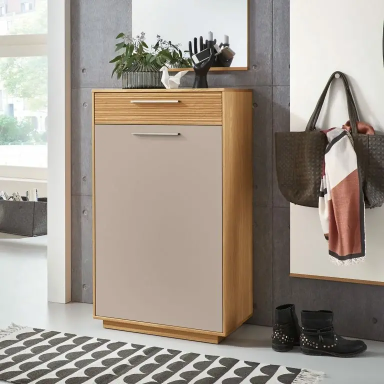 Loftscape Voss Commode Loveno I – Partiellement En Chêne Massif / Métal – Taupe
