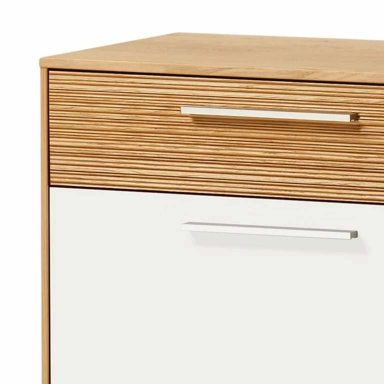 Loftscape Voss Commode Loveno II – Partiellement En Chêne Massif / Métal – Blanc