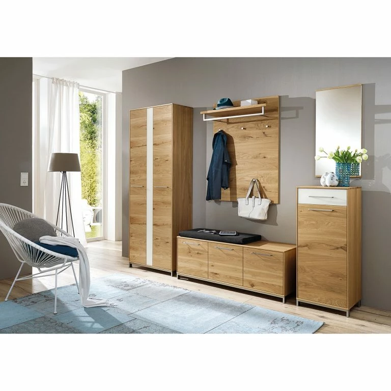 Loftscape Voss Commode Vedo I – Chêne / Blanc – Butoir à Gauche