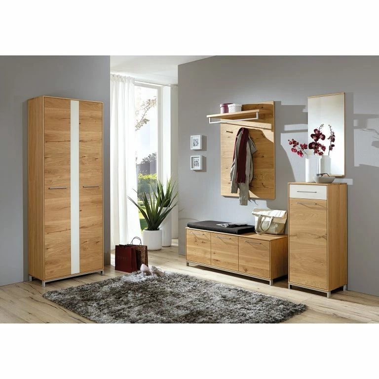 Loftscape Voss Commode Vedo I – Chêne / Blanc – Butoir à Gauche