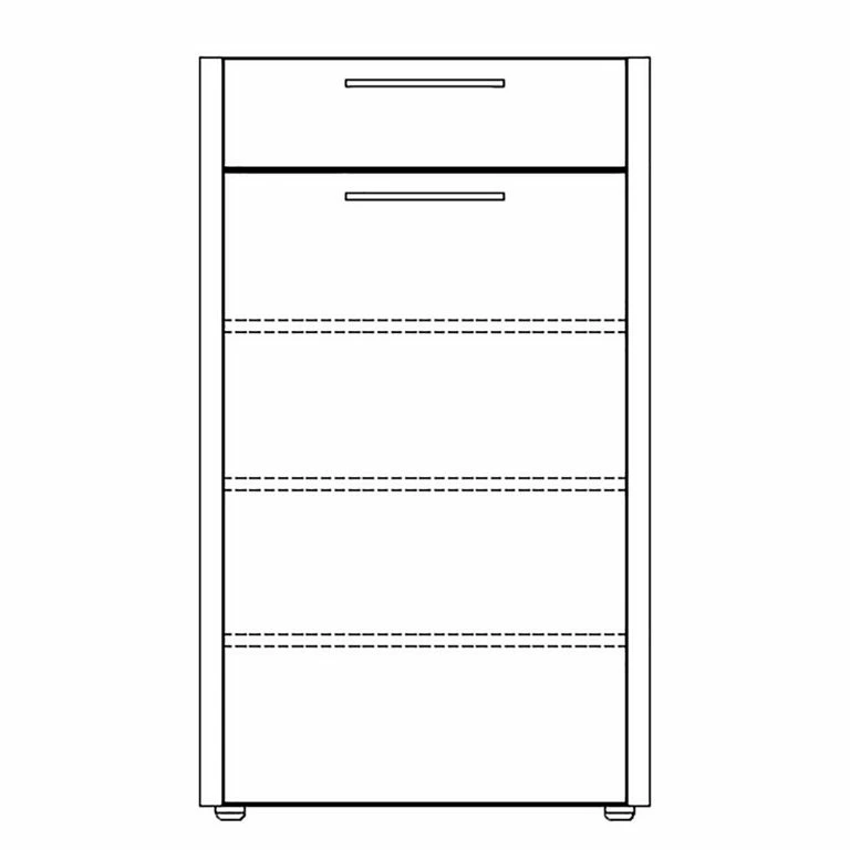 Loftscape Voss Meuble D’entrée Levio – Placage En Bois Véritable – Chêne – Noir – Largeur : 61 Cm – Butoir à Droite