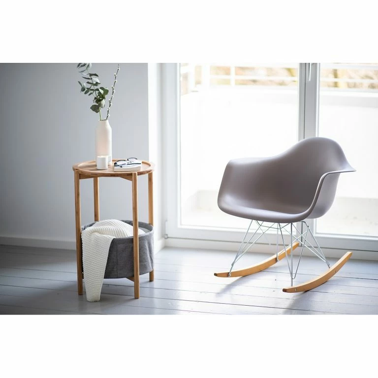 Loftscape WENKO Bout De Canapé Bahari I – Bambou Massif – Gris