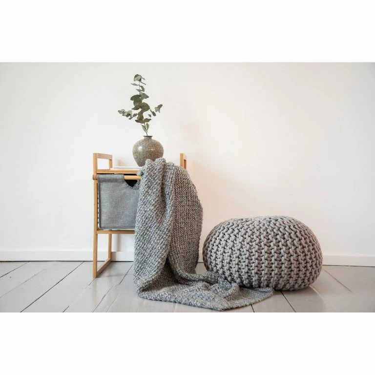 Loftscape WENKO Bout De Canapé Bahari II – Bambou Massif – Bambou / Gris
