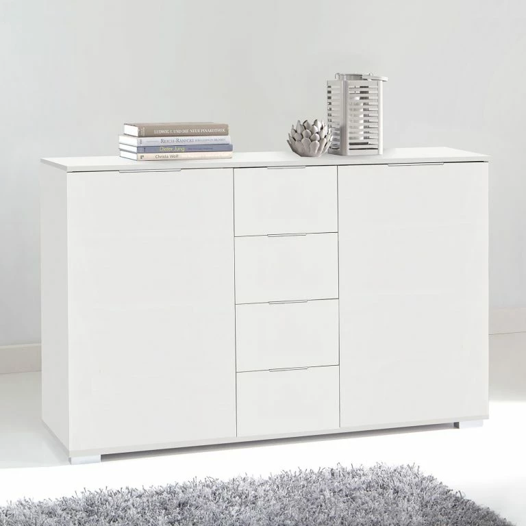 Loftscape Wimex Commode Combinée Lingga II – 1 Porte – Blanc / Verre Miroir