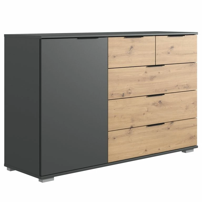 loftscape Wimex Commode Gibraltar IV – Imitation chêne Artisan / Anthracite