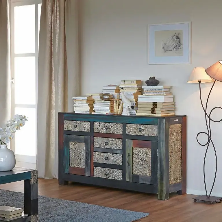 Loftscape Wolf-Möbel Buffet Goa II – Partiellement En Manguier Et Acacia Massifs