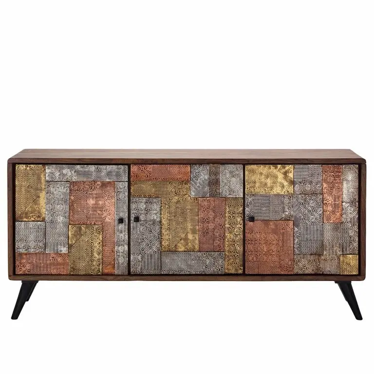 Loftscape Wolf-Möbel Buffet Orient – Acacia Massif / Métal – Multicolore