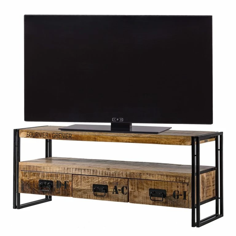 loftscape Wolf-Möbel Meuble TV Iron – Manguier massif / Fer