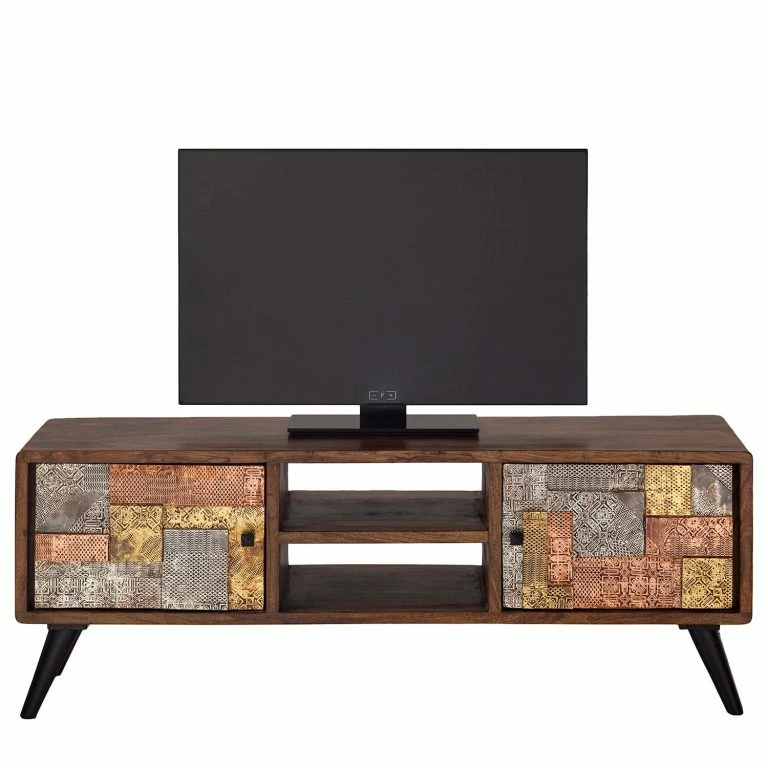 Loftscape Wolf-Möbel Meuble TV Orient – Acacia Massif / Métal – Multicolore