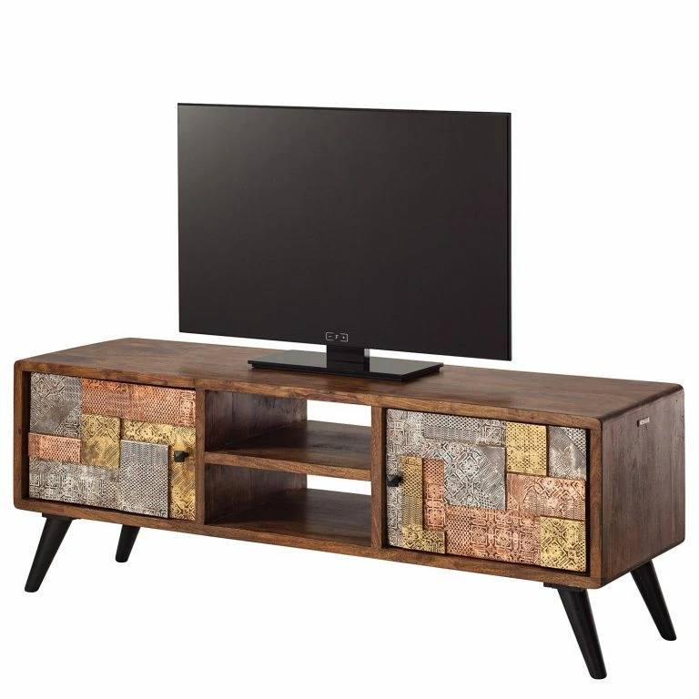loftscape Wolf-Möbel Meuble TV Orient – Acacia massif / Métal – Multicolore