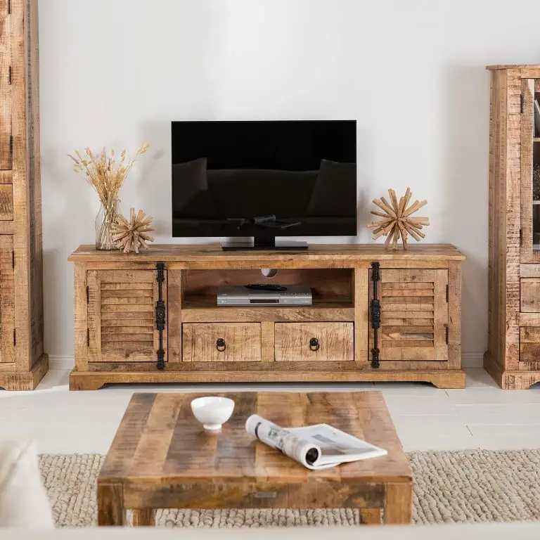 Loftscape Wolf-Möbel Meuble TV Senille – Manguier Massif