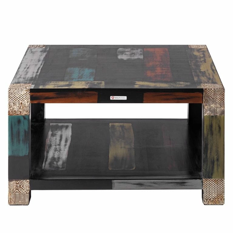 Loftscape Wolf-Möbel Table Basse Goa II – Partiellement En Manguier Et Acacia Massifs