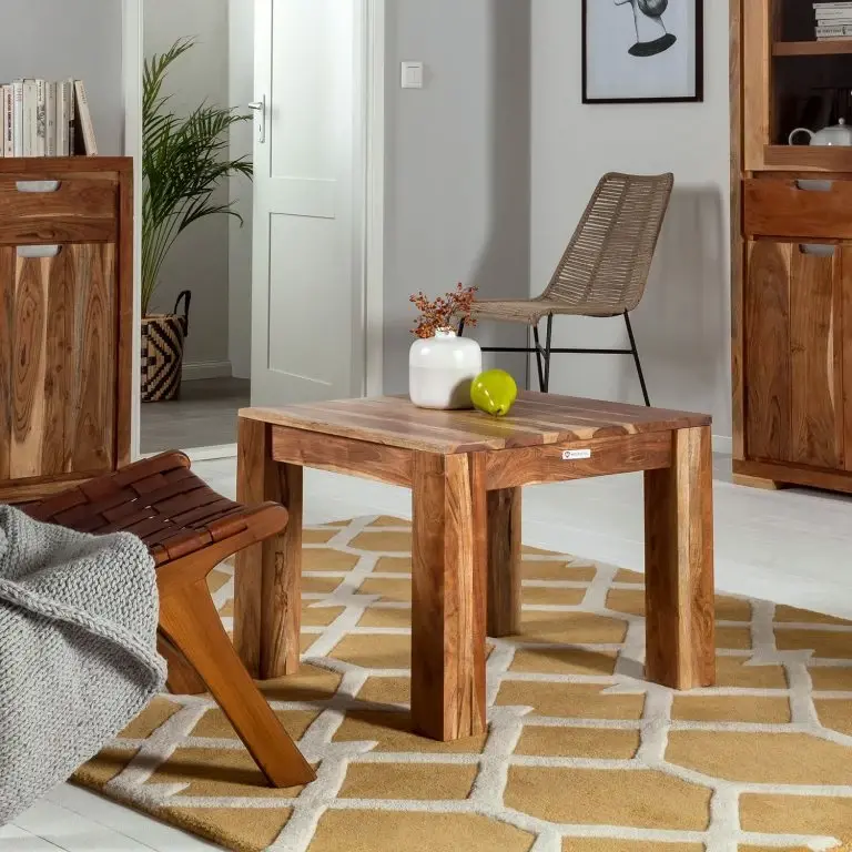 Loftscape Wolf-Möbel Table Basse Vision – Acacia Massif – 58 X 58 Cm