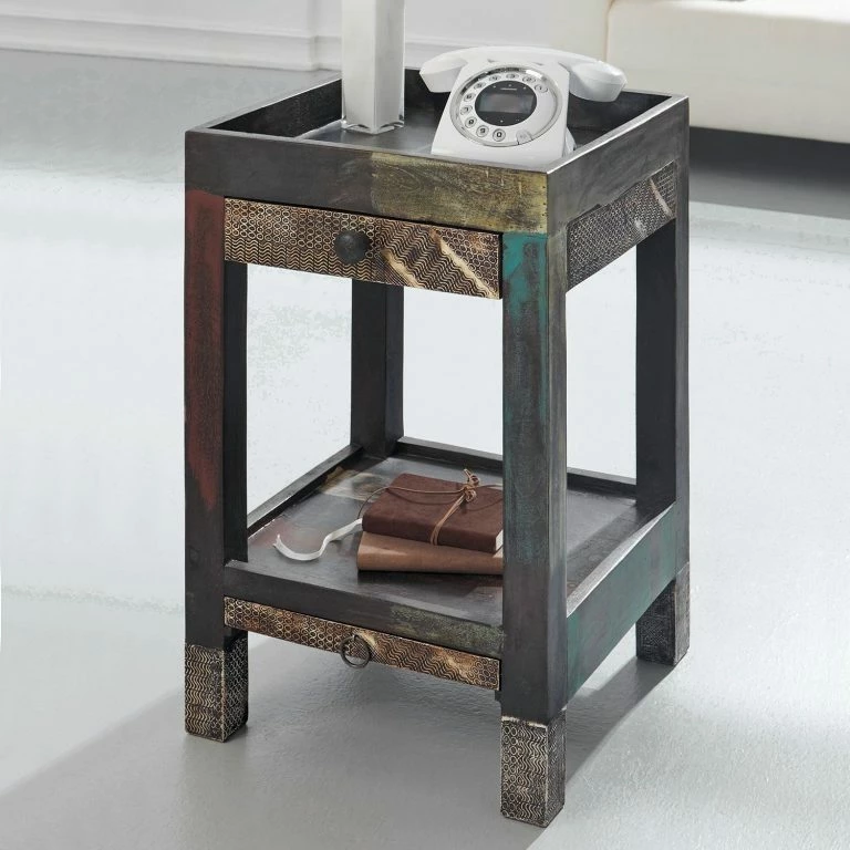 Loftscape Wolf-Möbel Table D’appoint Goa I – Multicolore