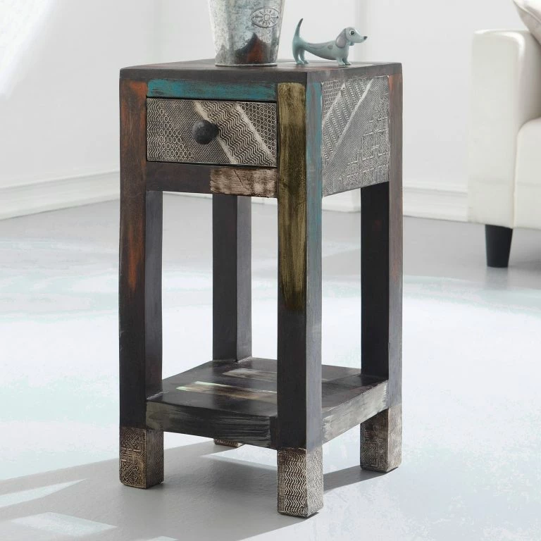 Loftscape Wolf-Möbel Table D’appoint Goa – Multicolore