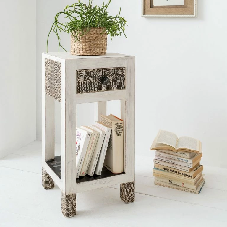 Loftscape Wolf-Möbel Table D’appointGoa White – Multicolore