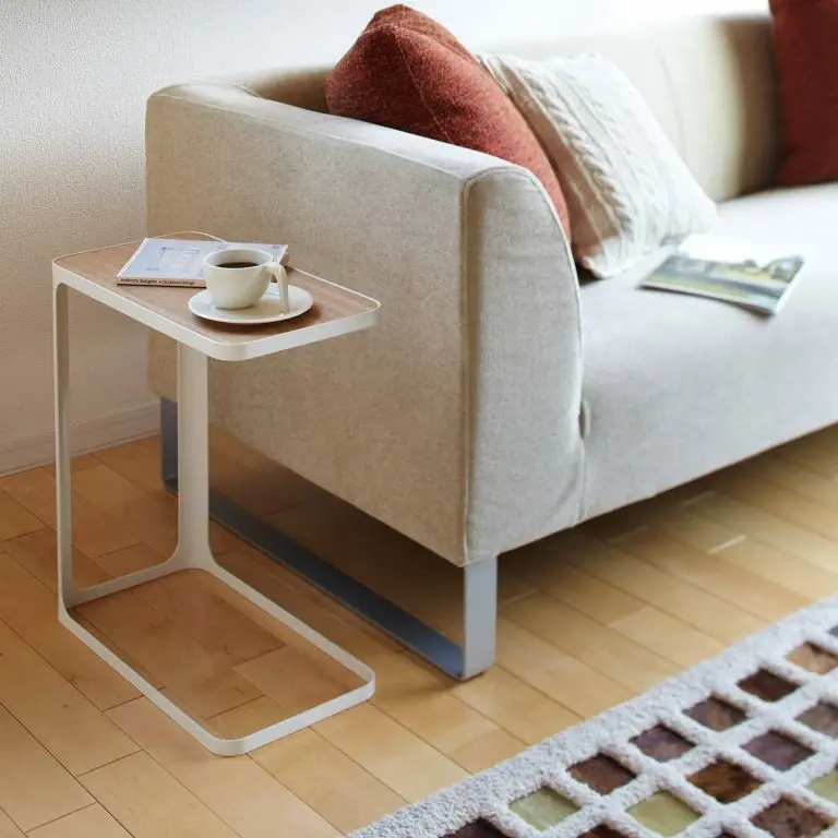 Loftscape Yamazaki Bout De Canapé Frame – Frêne Massif / Métal – Blanc