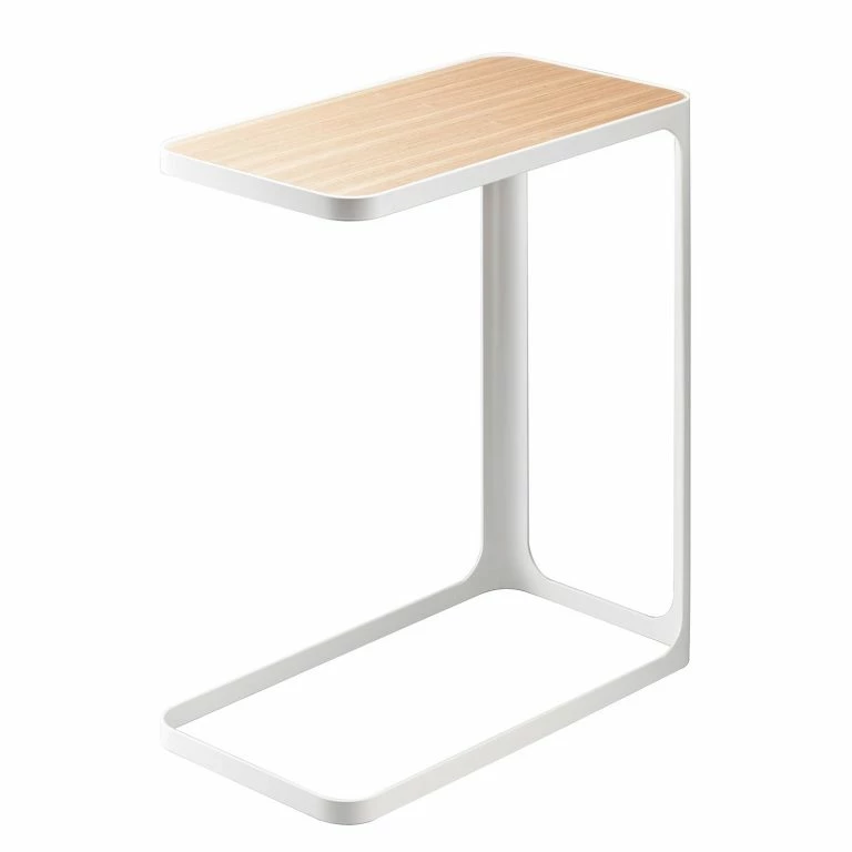 loftscape Yamazaki Bout de canapé Frame – Frêne massif / Métal – Blanc